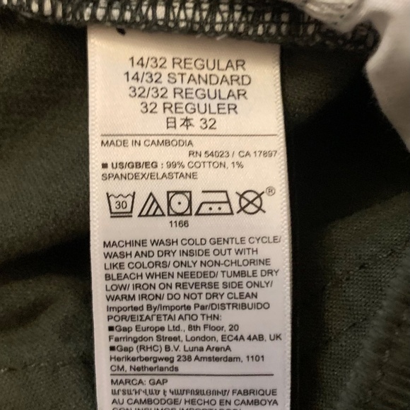 GAP,  Baby Boot cut corduroy pants with stretch in green - Picture 8 of 8